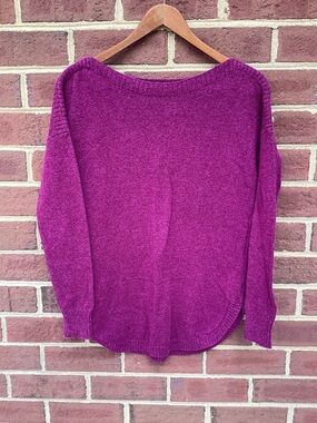 Old Navy Berry Sweater Tunic Curved Hem S
